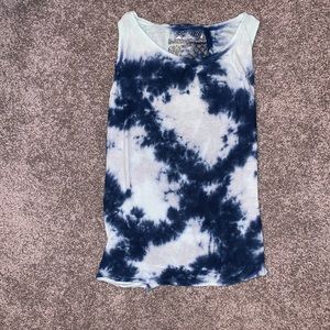 Vintage Havana very soft tie die tank top with design on back size small
